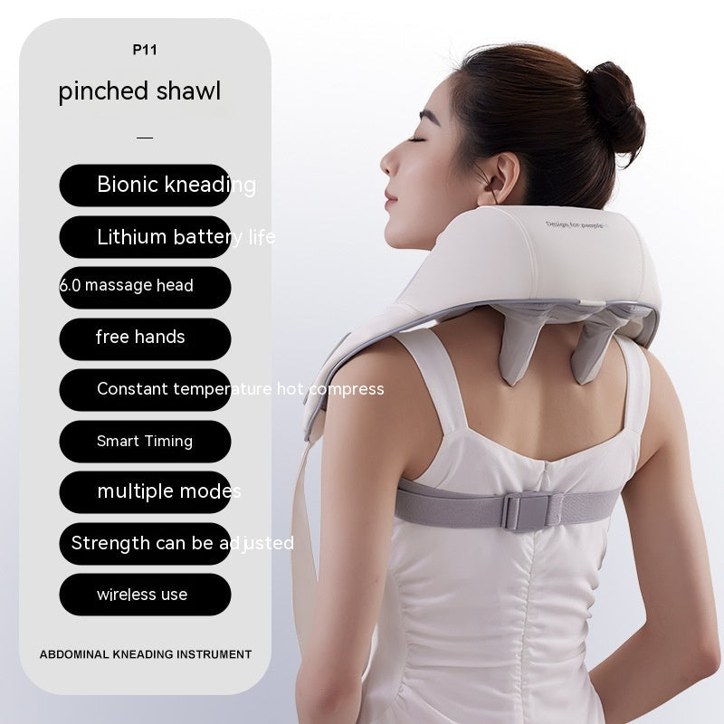 Electric neck and shoulder clip massager with kneading - PeakForm