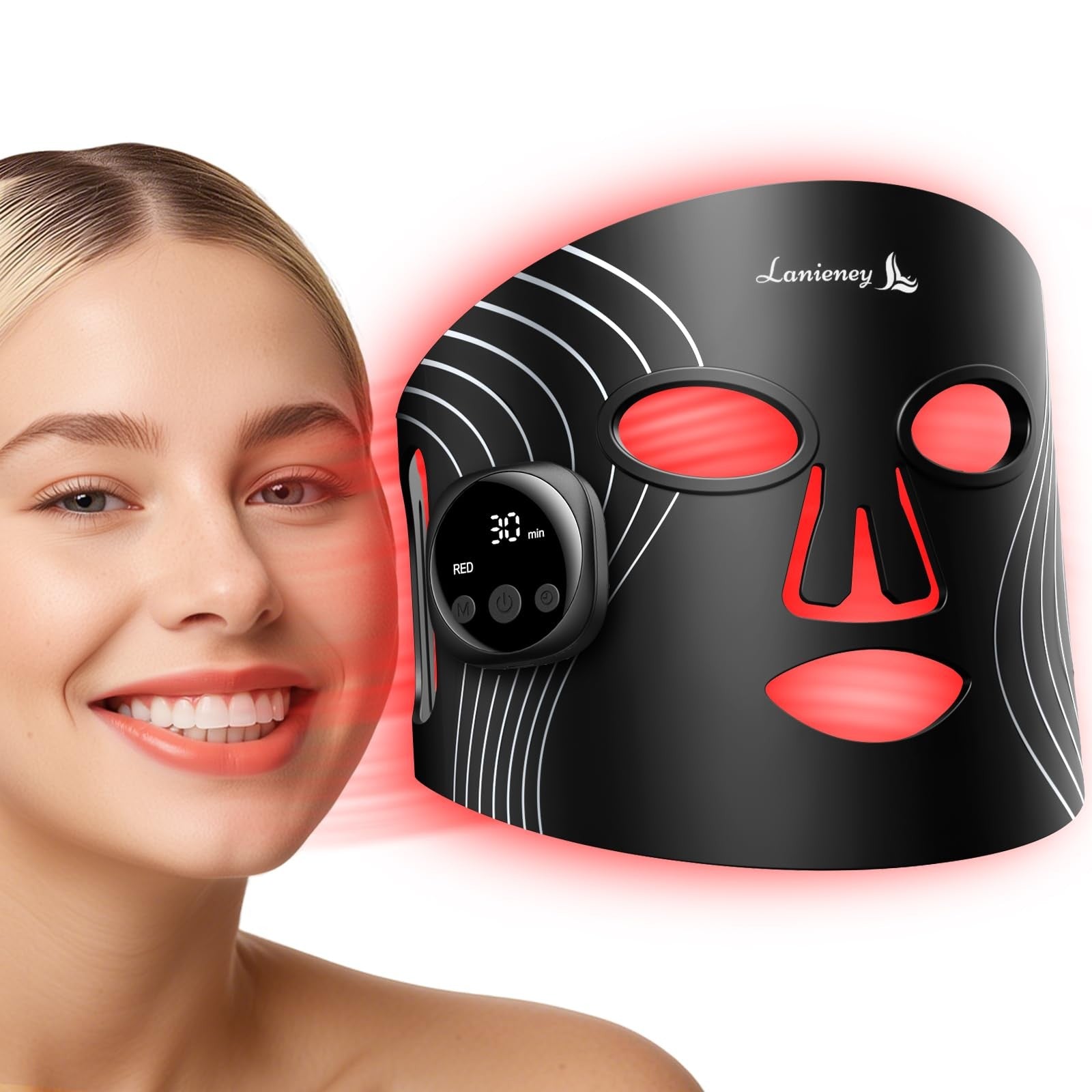 LED color light therapy face mask rechargeable - PeakForm skincare
